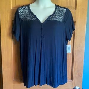 Torrid navy super soft tee